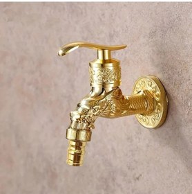 Resim Userfriendly11 Avrupa Retro 304 Paslanmaz Çelik Gümüş Musluk Tek Soğuk Duvara Monte Mutfak Bahçe 