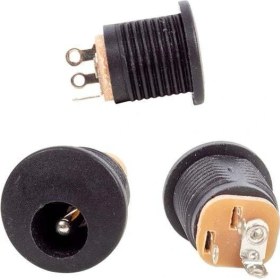 Resim Adaptör Fişi Şase Yuvarlak 2.1 mm Somunlu Şase 