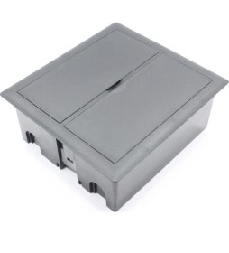 Resim Scspazar Masa Üstü Priz Kutusu8 Modül Kare Siyah Boş 