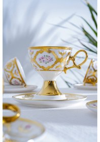 Resim Acar Florcita 6 Kişilik Kahve Fincan Takımı - 100 Ml Renkli 