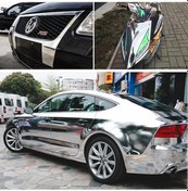 Resim Krom Nikelaj Parlak Yapışkanlı Araç Aksesuar Folyosu 200cmx122cm 