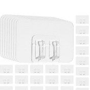 Resim Mufunye 100 Adet Lamba Işık Zinciri Kancaları Delme Gerektirmeyen Kancalar Yama Rafı Çıtçıtlı Klips Şeffaf Yapışkan Kancalar 