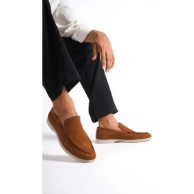 Resim Mubiano Hakiki Deri -MBKRY22103TB Taba Nubuk Erkek Loafer 