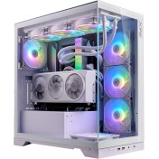 Resim Adata Invader x Mid-Tower Gaming Kasa - Temperli Cam, Psu Suz, 6 Fan Desteği, 360MM Radyatör, Beyaz 