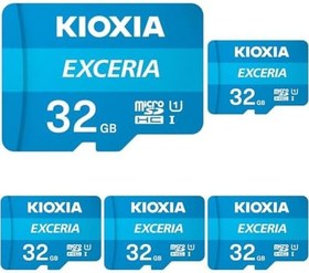 Resim KIOXIA EXCERIA 32GB microSDHC Kart – UHS-I, R100MB/s okuma - 5'li paket 