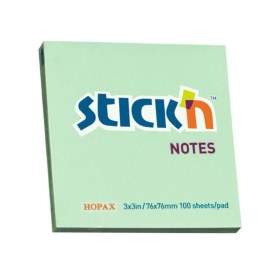 Resim Stıckn 76x76 Pastel Yeşil Yapışkanlı Notluk 100 Yp. 