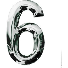 Resim Posta Kutusu Yapışkanlı Rakam Metal Kapı Numarası No:6 