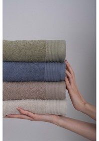 Resim Asca 4'lü 50 90 El Yüz Havlu Seti Havlu Havlu Takımı Çok Renkli 