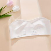 Resim Kadın iç çamaşırı ve iç giyim için seksi, rahat destekli sütyen, kaymayan, telli, fermuarlı, dikişsiz bandeau 