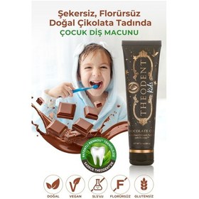 Resim Theodent Chocolate Çocuk Vegan Florürsüz Diş Macunu 96 G 