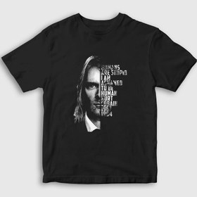 Resim Unisex Çocuk Siyah Ashamed Nirvana Kurt Cobain T-Shirt 