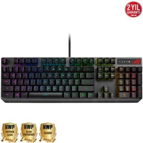 Resim Asus Rog Strix Scope RX Red Switch IP57 Türkçe Optik Mekanik Kablolu Siyah Gaming Klavye 