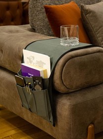 Resim Sevimle Store Kumandalık Dergi Gazete Düzenleyici Koltuk Kenarı Örtü (Haki) 