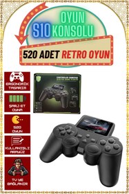 Resim L'edoren S10 Taşınabilir 520 Oyunlu Kablosuz Game Oyun Konsolu Atari Media Player Oynatıcı Tv Bağlanabilir 