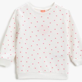 Resim Kız Bebek Puantiyeli Sweatshirt Pamuklu 