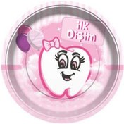 Resim Tabak Ilk Dişim Kız 23Cm 8 Adet 