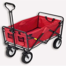 Resim Katlanabilir Taşıma Arabası Plaj Bahçe Alışveriş Katlanır Araba 