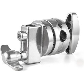 Resim Yifomall Tam Metal Feneri Tutucu: C Tipi Fener Standı Çevirici, Universal Yönlendirilebilir Kelepçe, Gümüş Renk 