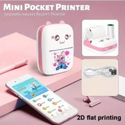 Resim Tongdashop Disney Stitch Pembe Mini Yazıcı Usb Şarjlı Telefon İçin Taşınabilir Fotoğraf Not Yazıcı Pembe 