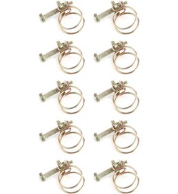 Resim Yaozixa 10 Adet Çift Tel Çelik Boru Klipsi 52-57mm - Çinko Kaplama, Güçlü Tutma, Uzun Ömürlü, Kolay Ayarlı 