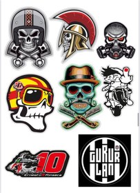 Resim sticker Motosiklet Kask Laptop Telefon Çıkartma Eğlenceli Yapıştırma 