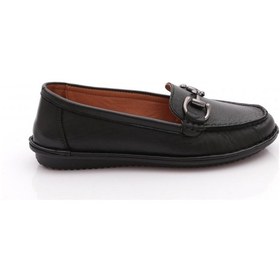 Resim Dgn E224 Kadin Loafer Ayakkabi Siyah 