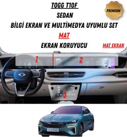 Resim UniqAnatolia Togg T10F Bilgi Ekran Ve Multimedya Uyumlu Set Mat Ekran Koruyucu 