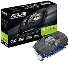 Resim ASUS GeForce PH-GT1030-O2G 2GB GDDR5 64bit 1531MHz OC 1xDVI 1xHDMI Ekran Kartı 