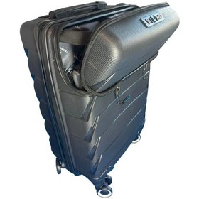 Resim Vegmann Avalon Laptop Bölmeli Pp Kırılmaz Siyah Kabin Boy Valiz Siyah 