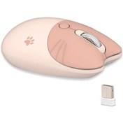 Resim Dream011 Kedi Karikatür Baskılı Kablosuz Sessiz Fare Sütlü Çay Rengi Dream011 