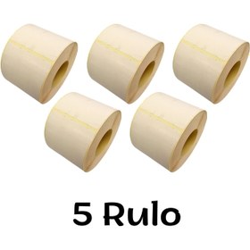 Resim Özfiliz Mağaza Ekipmanları 100x60 Mm Termal Barkod Etiketi Yaıpışkanlı Etiket, Raf Önü Fiyat Etiketi (1 Rulo = 500 Adet) 
