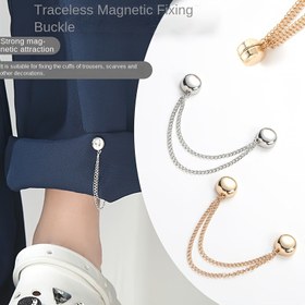 Resim 4 adet Şık Manyetik Pant Klipleri Seti - Dikiş Gerektirmez, Kadınların Çıkarılabilir Etek Ayarı, Mükemmel Uyumlu T-Shirt Manyetik Toka Çok Uzun Kısa Sihirli Pant Bacak Düzeltici Klipler, Üst Etek Kısa Ayarlanabilir Toka Bel Kapanışı Chai 