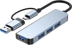 Resim Jouis USB ÇOĞALTICI DÖNÜŞTÜRÜCÜ Adaptör Port Type C USB 3.0 Hub For Mac Book Pro Air Otg USB 3.0 Adapter Type-C Çevirici USB Hub - (KALİTELİ VE HIZLI) (4 in 1 Otg) 