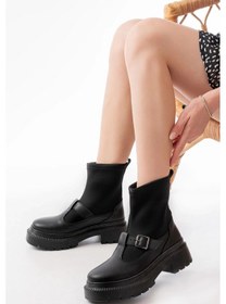 Resim 236-2034 Siyah Streç Günlük Kadın Bot Çok Renkli 