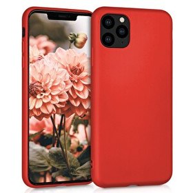 Resim Microsonic Matte Silicone Apple Iphone 11 Pro (5.8'') Kılıf Kırmızı 