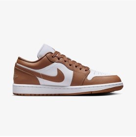 Resim Nike Air Jordan 1 Low Unisex Basketbol Ayakkabısı Kahverengi - Beyaz 