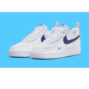 Resim Nike Air Force 1 '07 Erkek Sneaker Ayakkabı-hf3836-100 Beyaz - Açık Mavi 