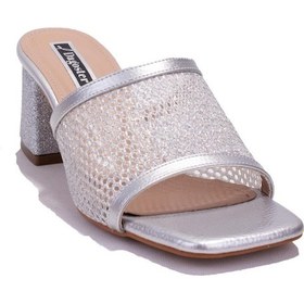 Resim Dagoster Dza07-1221106 Gümüş Rugan Klasik Topuklu Kadın Terlik 001 