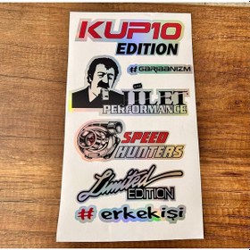Resim Oto Arka Cam Yazısı Hologramlı Yan Kapı, Yan Cam Stickerı Kup10 Edıtıon 