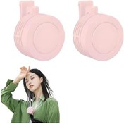 Resim Mini Taşınabilir Elektrikli Vantilatör, Sessiz Ve Kanatsız, C Pembe 2 Adet,- 