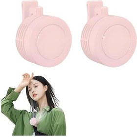 Resim Mini Taşınabilir Elektrikli Vantilatör, Sessiz Ve Kanatsız, C Pembe 2 Adet,- 