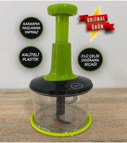 Resim YAKUT Çelik 3 Bıçaklı Pratik Basmalı El Rondosu Kırmızı Pembe ( 2 Li Paket ) 