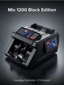Resim Karaağaç Elektronik Mix1200 Black Edition Para Sayma Makinesi 