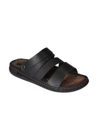 Resim Gezer Erkek Siyah Sandalet Terlik Ortopedik Comfort Tabanlı 