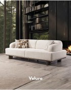 Resim Petra Sırt Mekanizmalı Üçlü Kanepe & 3'lü Koltuk - Krem Zeta 149 