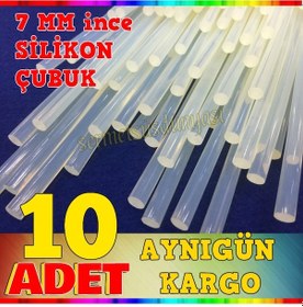 Resim 10 Adet Silikon Çubuk 20 Watt Tabancalar İçin 7 Mm 