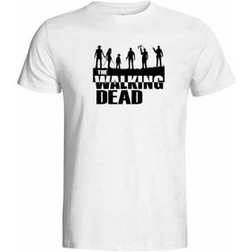 Resim Hediye Panayırı The Walkıng Dead Baskılı Erkek Tişört Model 2 Beyaz 