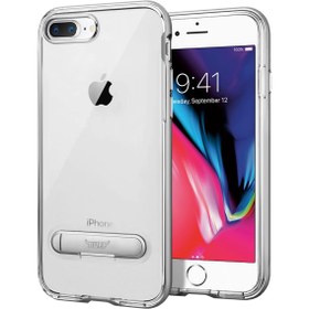 Resim Buff iPhone 8 Plus / 7 Plus ile Uyumlu Air Bumper Kılıf Silver 