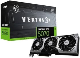 Resim MSI VGA GEFORCE RTX 5070 12G VENTUS 3X OC RTX5070 12GB GDRR7 192B DX12 PCIE 5.0 X16 (3XDP 1XHDMI) 