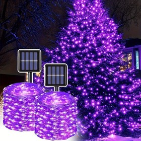 Resim 1 Güneş Noel Ağacı Işık Dizisi, 8 Mod, Bükülebilir Bakır Tel Tasarımı, IP65 Yüksek Kalite, Güneş Peri Işıkları, Dış Mekan ve İç Mekan Ev Patio Parti Bahçe Dekorasyonu için 